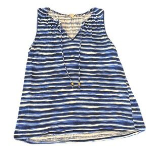 Michael Kors Navy and White Striped Tank Top